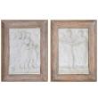 Rare Pair of Early Marble Plaques