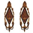 Pair of Carved Two-light Sconces