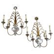 Pair of French, Four-light Bagues-style Sconces